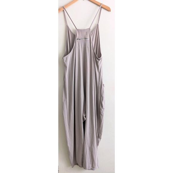 Free People FP Movement Hot Shot Jumpsuit Womens Sz Large Mocha Latte Loungewear - Picture 7 of 10